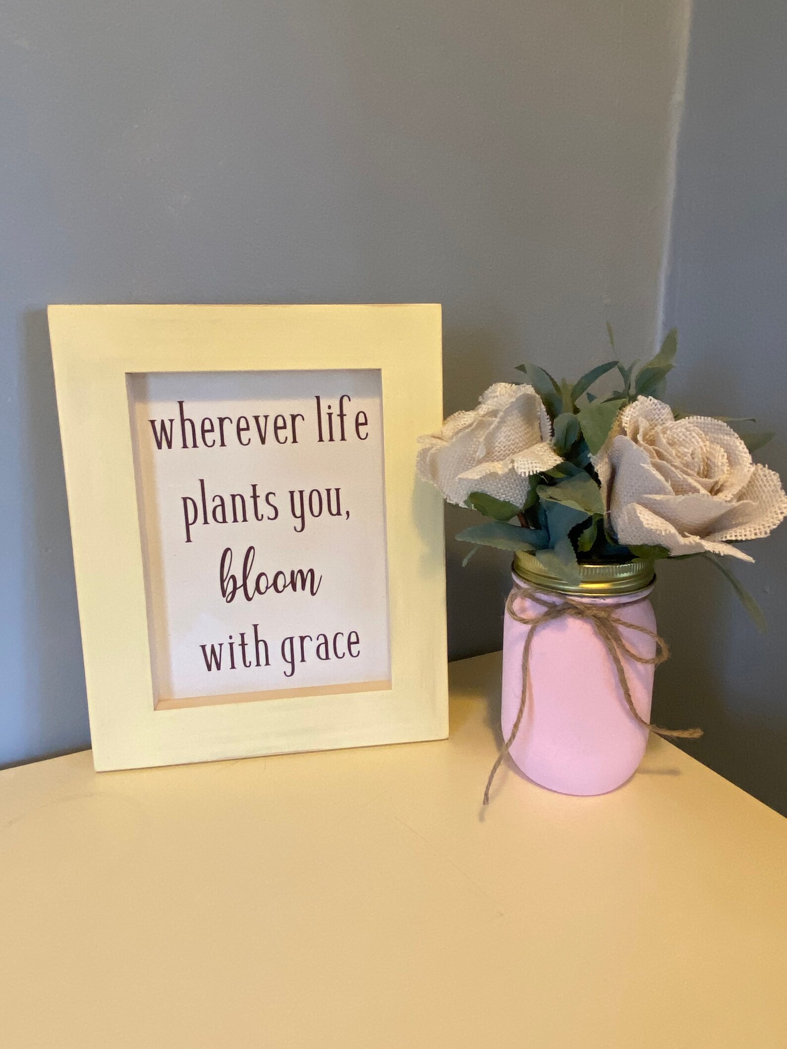 Wherever Life Plants You Bloom with Grace Wall sign. Spring Etsy