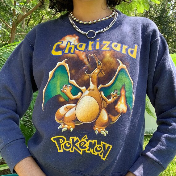 rare vintage 1999 Charizard Pokemon crewneck