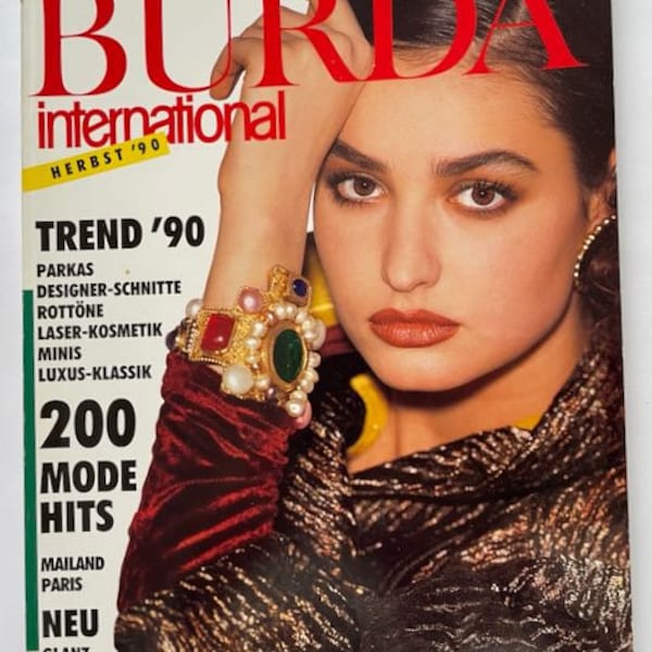 BURDA INTERNATIONAL AUTOMNE 1990 - magazine, instructions, patron de couture