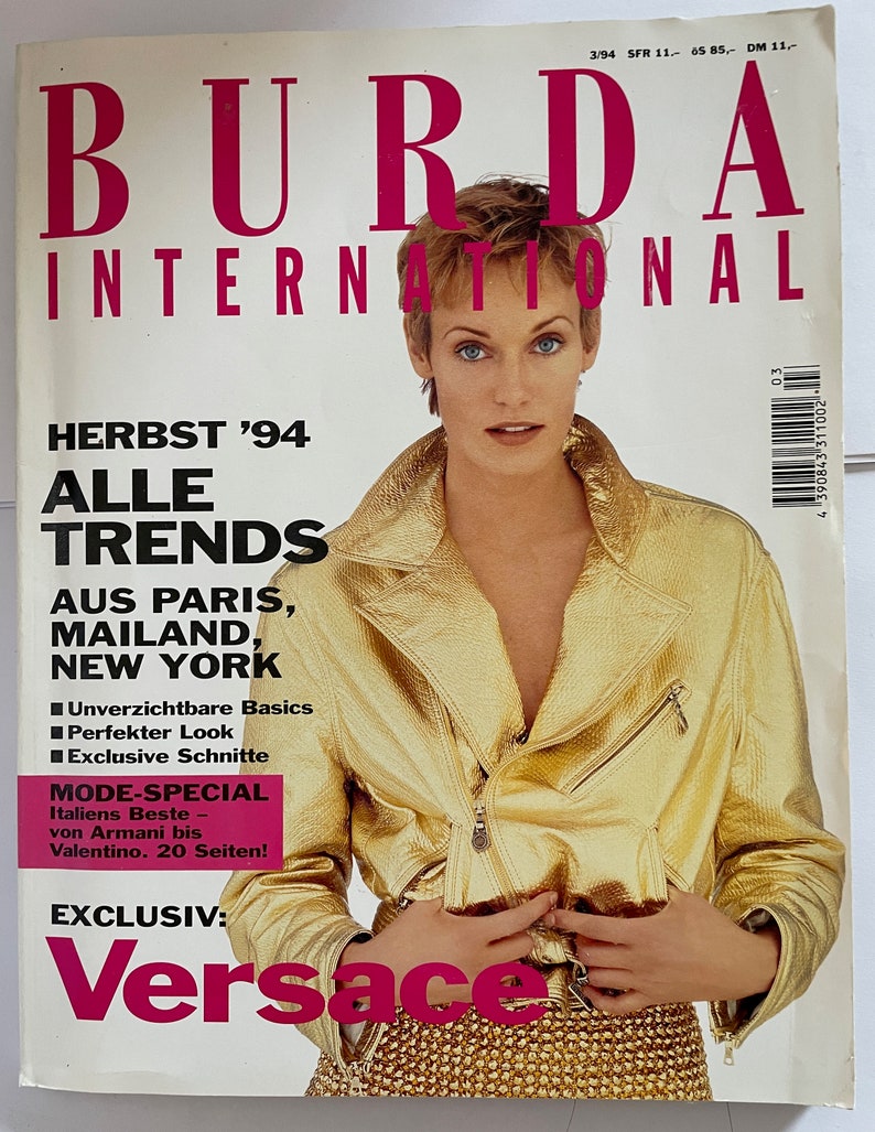 Burda International Herbst 94 mit Arbeitsheft und Schnittmusterbögen unbenutzt im Heft Bild 1