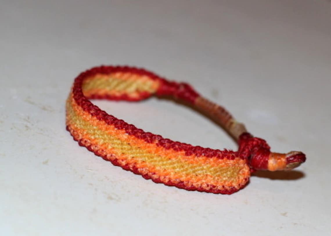Sunset Leather Cord Macramé Bracelet Etsy UK