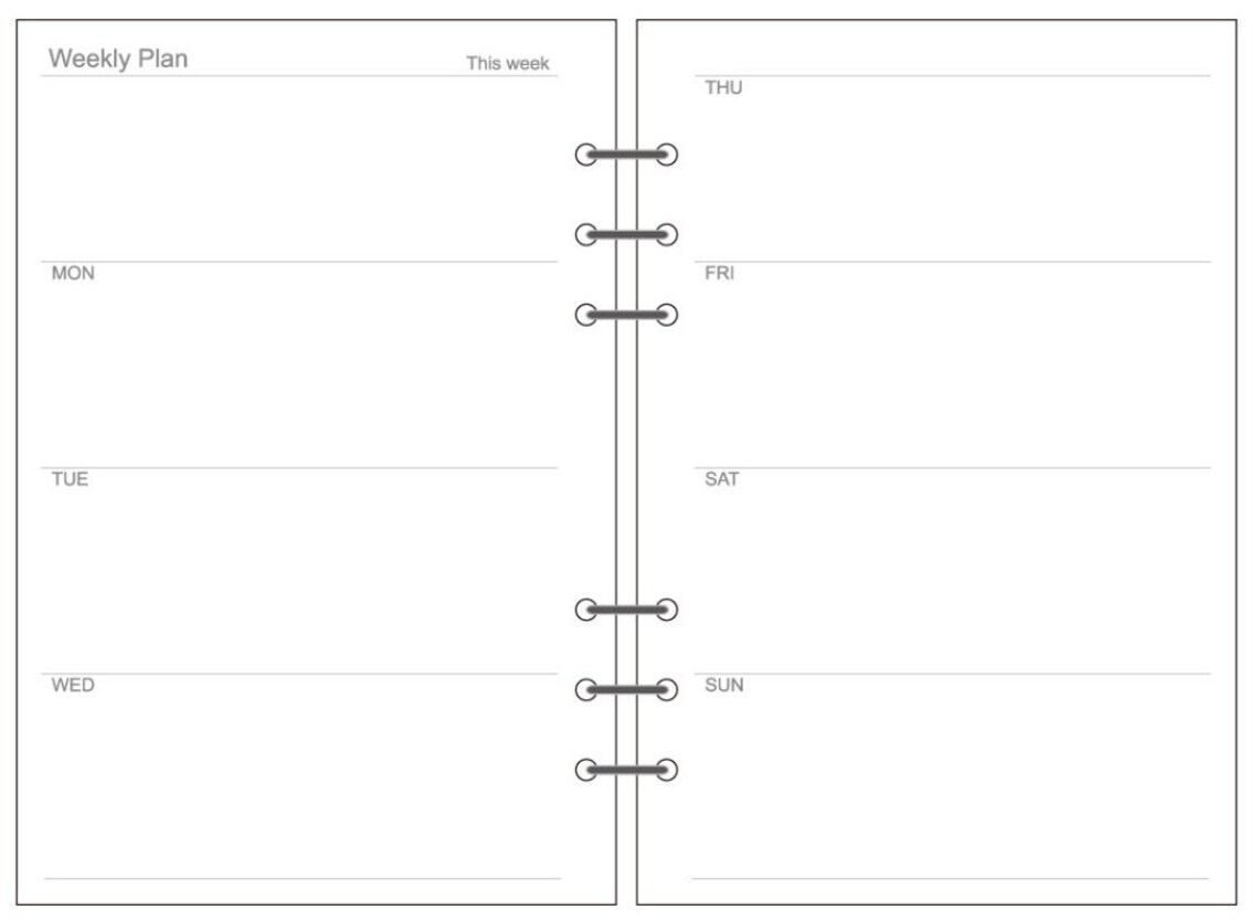 Standard Ring binder Refill A5 A6 Personal Size 6 Hole Ring Etsy