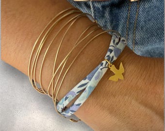 Liberty Golden Swallow Bracelet - Gift for Teacher, Teaching Assistant, Nanny - Handmade Personalized Jewelry - End of School Year Gift