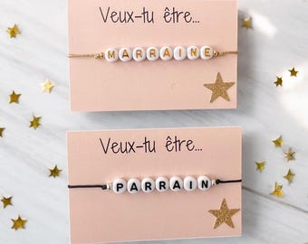 Bracelet announces Godmother - Godfather - Witness - Do you want to be? - Personalized jewelry