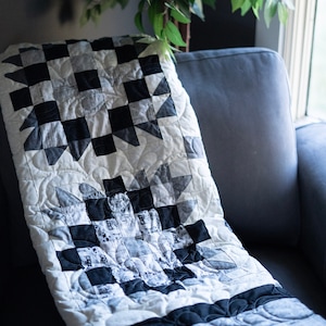 Grey and Cream Quilt. Lap/Twin