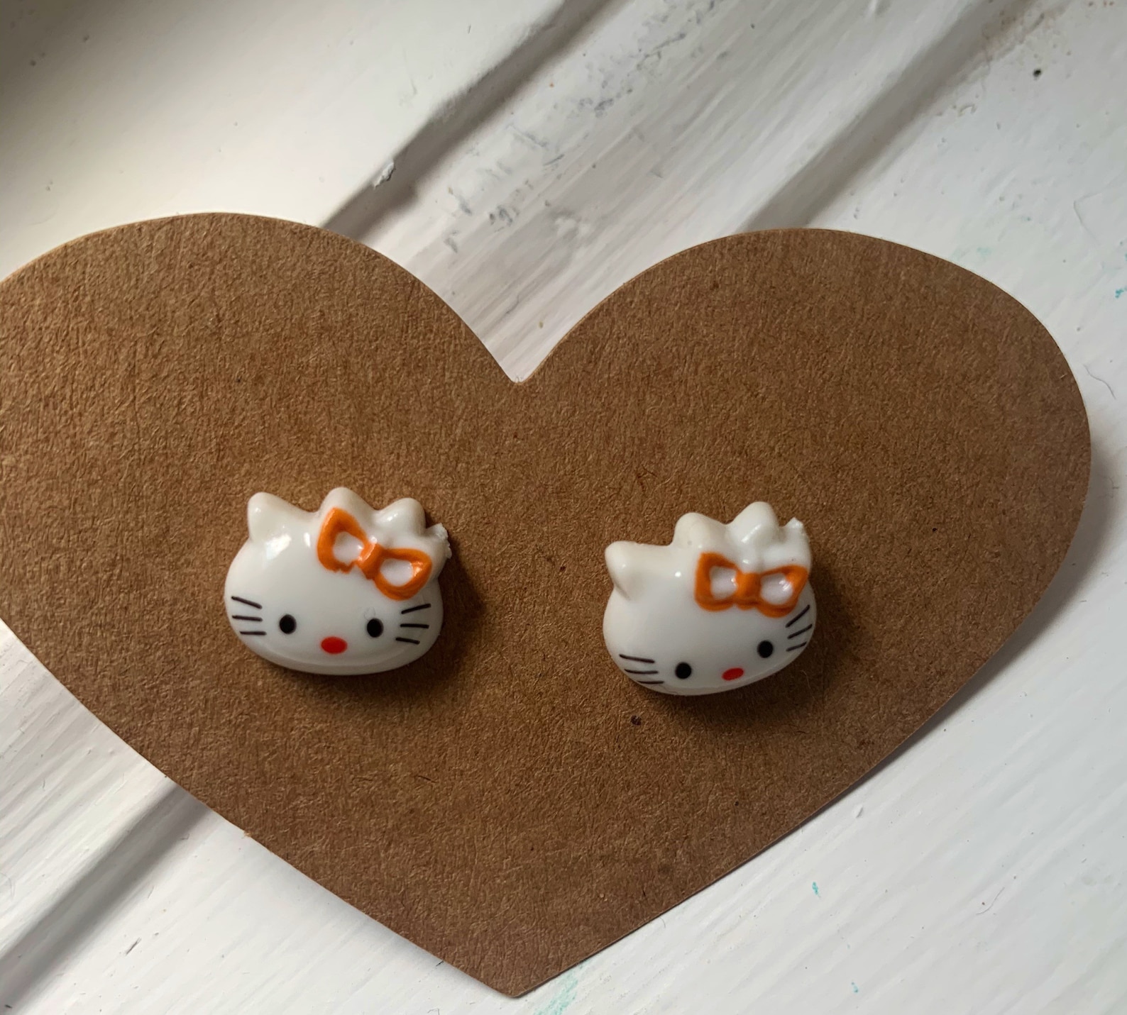 Kitty Earrings Hello Kitty Inspired Earrings Stud Earrings Etsy