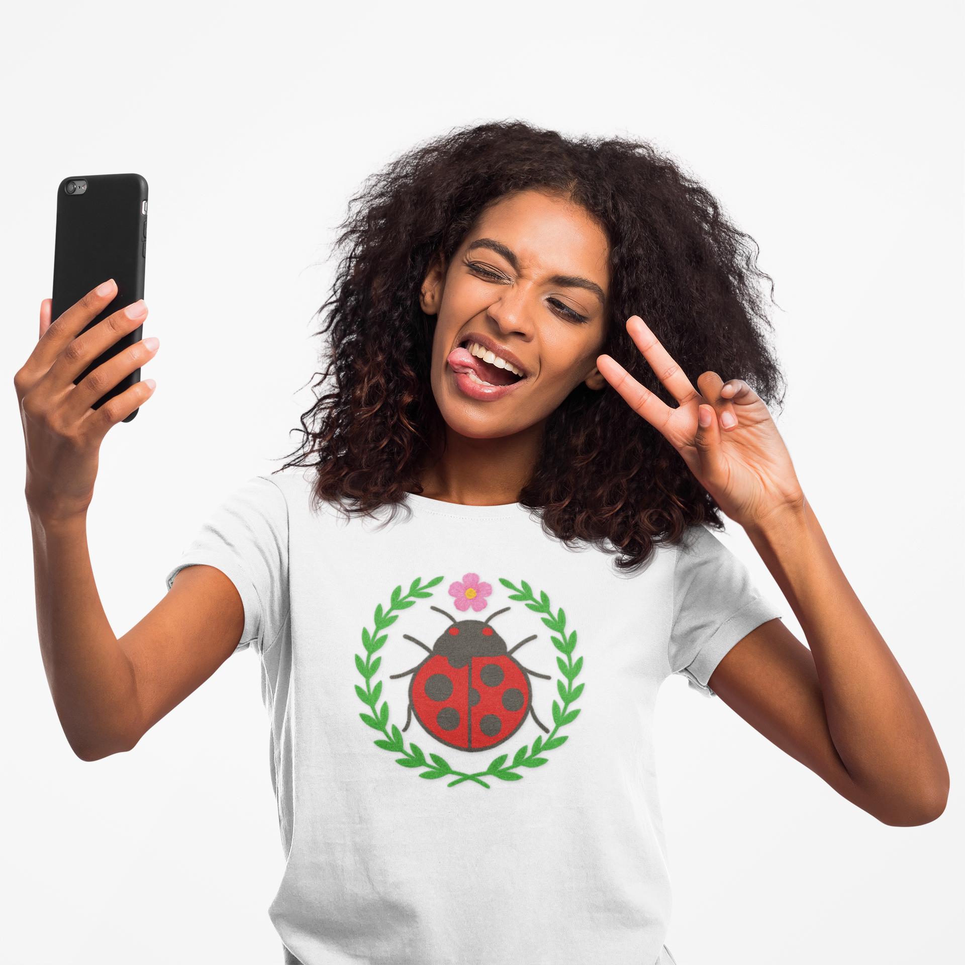 Ladybug Graphic Tee: Nature-inspired Boho Cotton T-shirt - Etsy