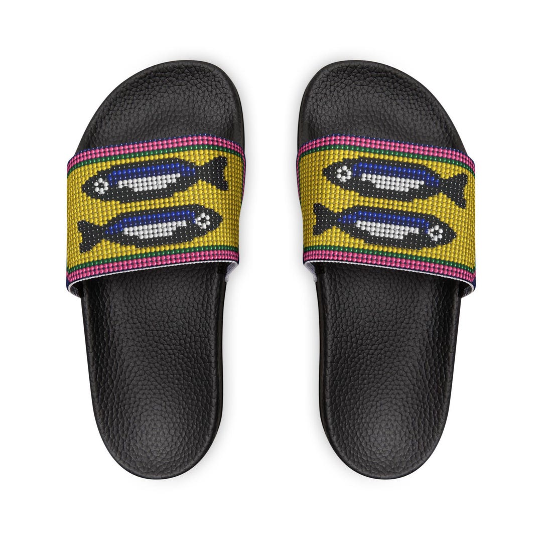 Fish Strap Sardine Pattern Sandals | Slide Sandals With Colorful Fish Strap - Etsy