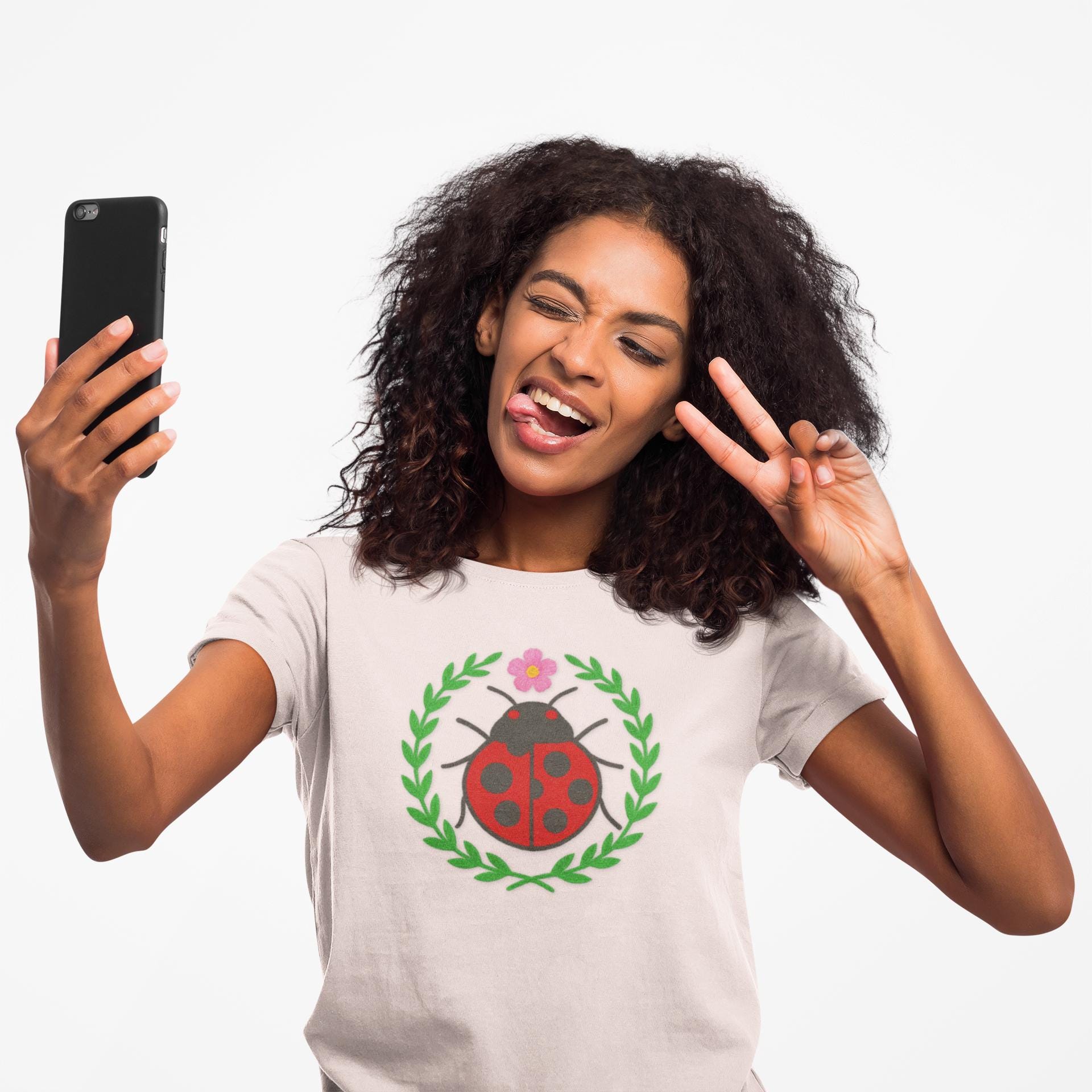 Ladybug Graphic Tee: Nature-inspired Boho Cotton T-shirt - Etsy