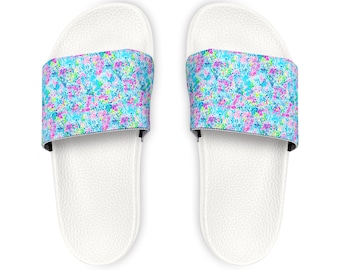 Womens Summer Slide Sandals: Adjustable Straps, Lightweight Beach Shoes