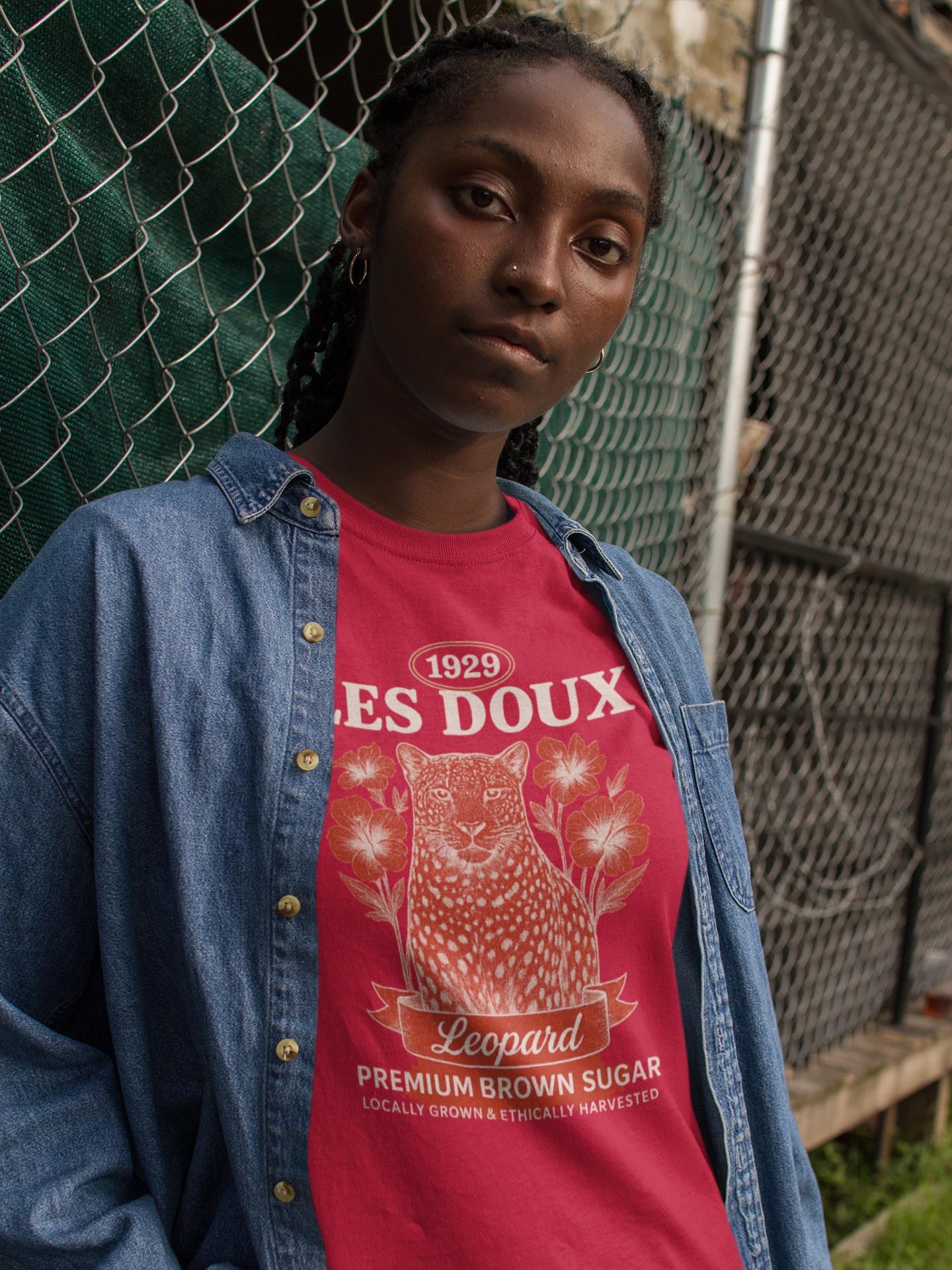 Vintage Leopard Graphic Tee: Les Doux 1929 Art-inspired T-shirt - Etsy