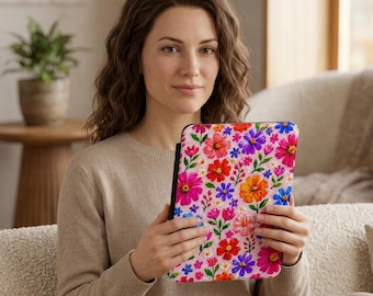 Etui na Kindle'a „Akwarelowe kwiaty polne” | Okładka ebooka „Kwiaty”