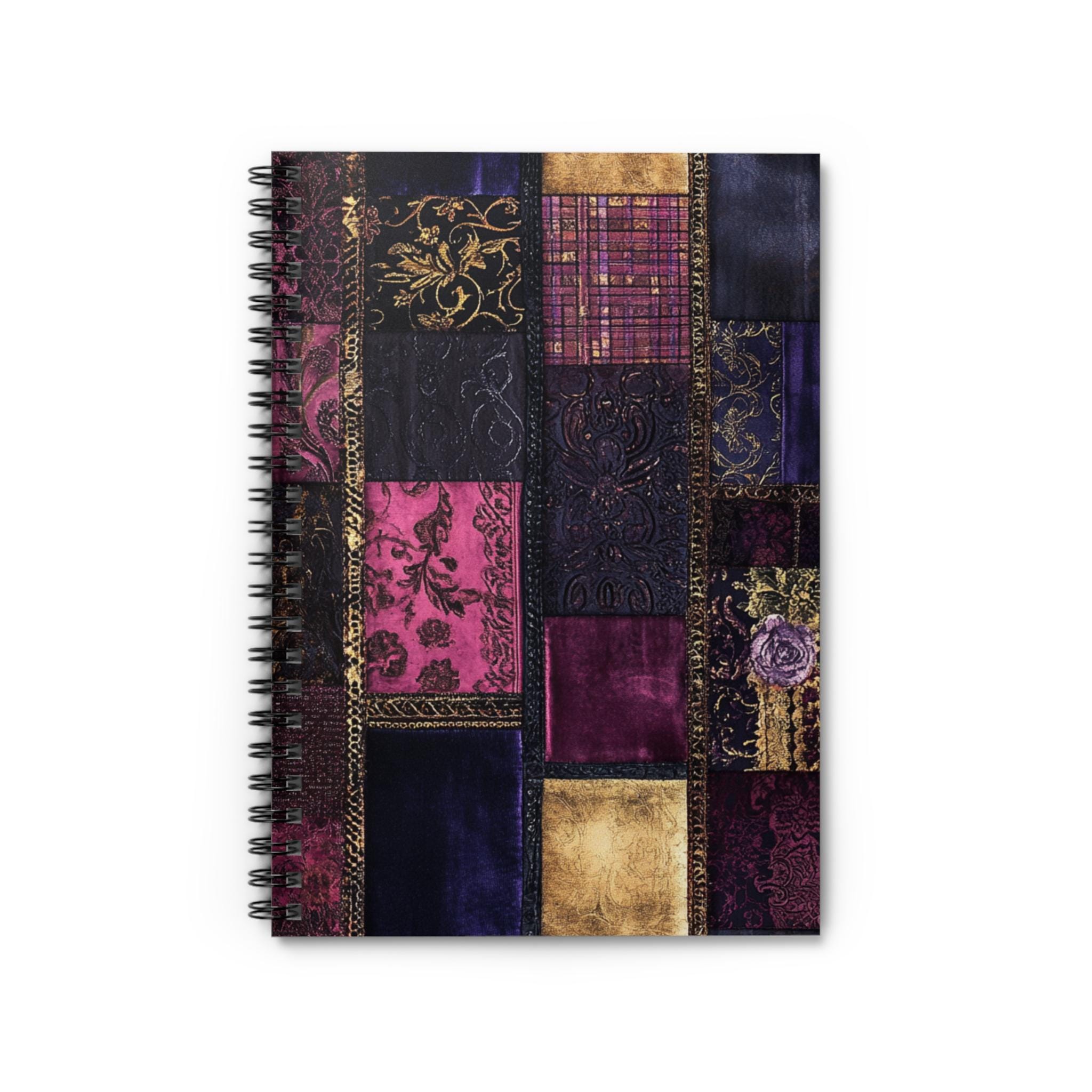 Whimsigoth Spiral Notebook, Vintage Goth Boho Journal, Plum Indigo ...