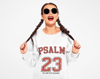Psalm 23 Sweatshirt, Christian Bible Verse Crewneck, Faith Shirt