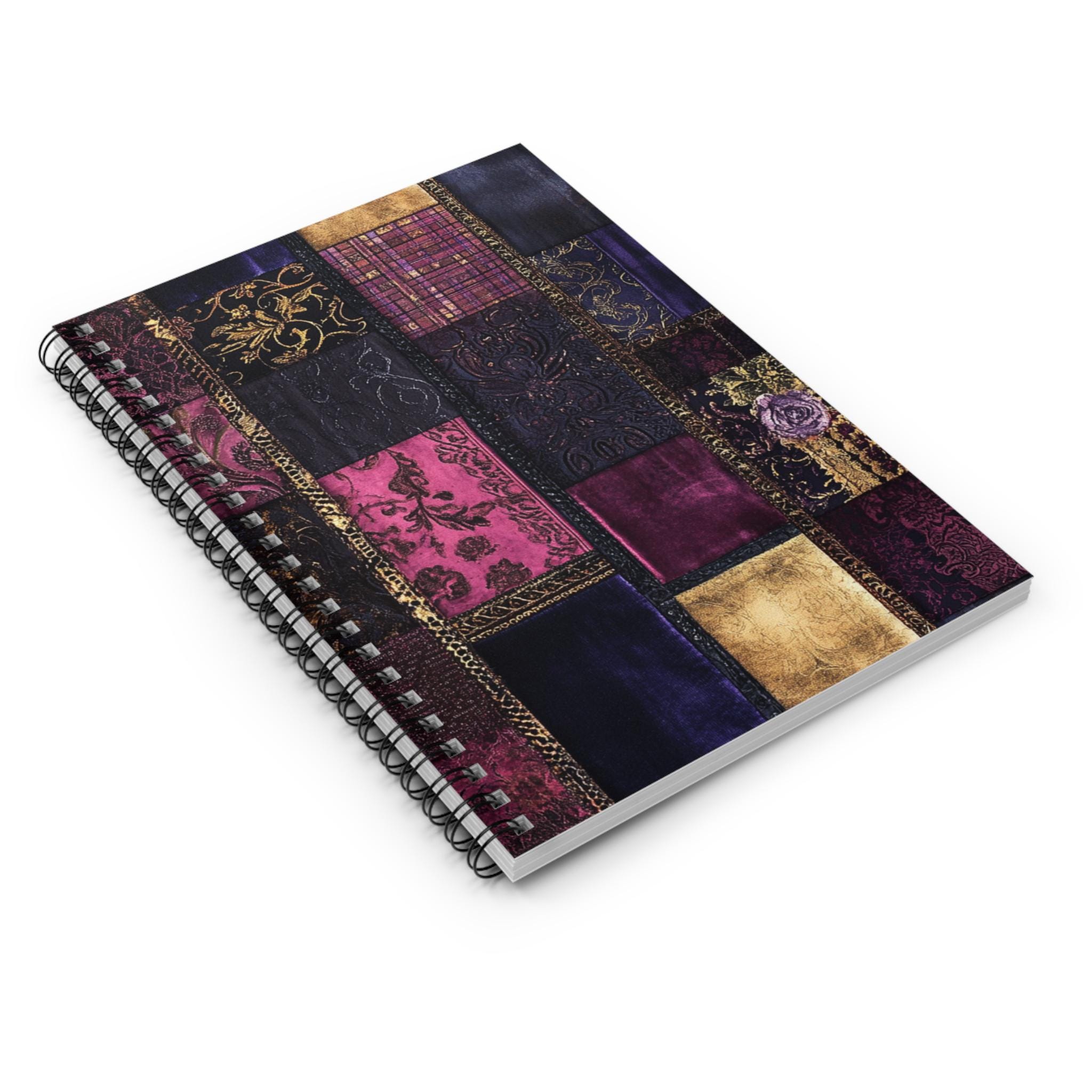 Whimsigoth Spiral Notebook, Vintage Goth Boho Journal, Plum Indigo ...