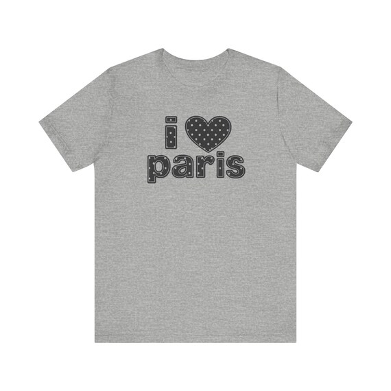 I Love Paris T-shirt: Retro Polka Dot Heart, Soft Cotton Tee - Etsy