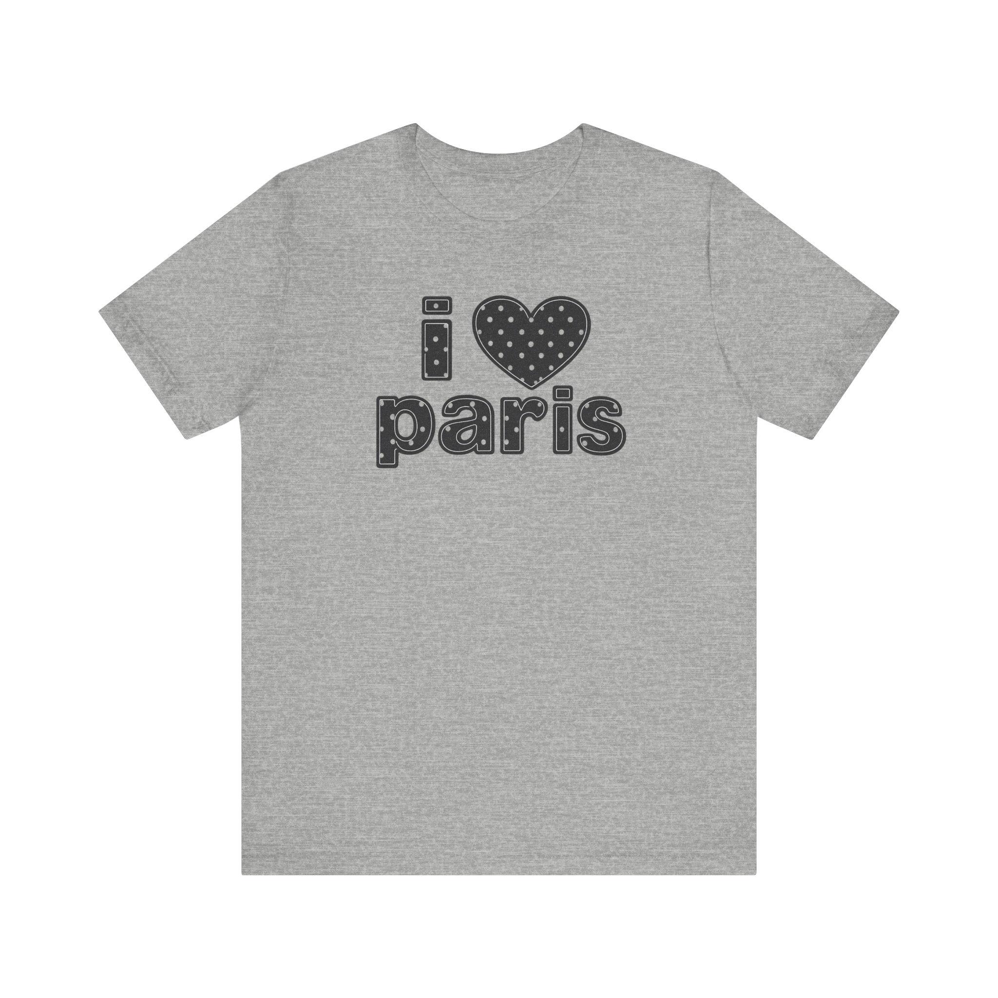 I Love Paris T-shirt: Retro Polka Dot Heart, Soft Cotton Tee - Etsy