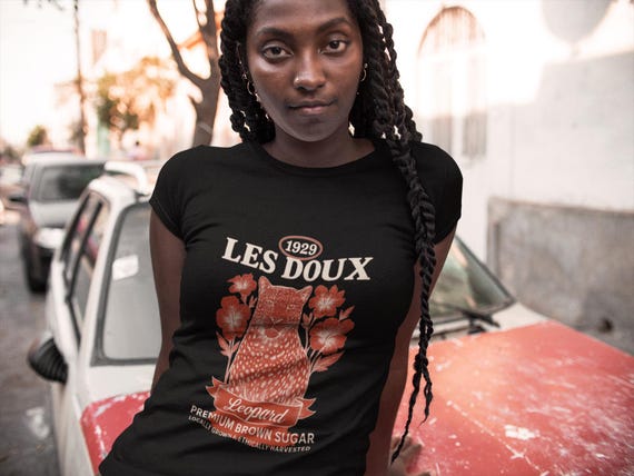 Vintage Leopard Graphic Tee: Les Doux 1929 Art-inspired T-shirt - Etsy