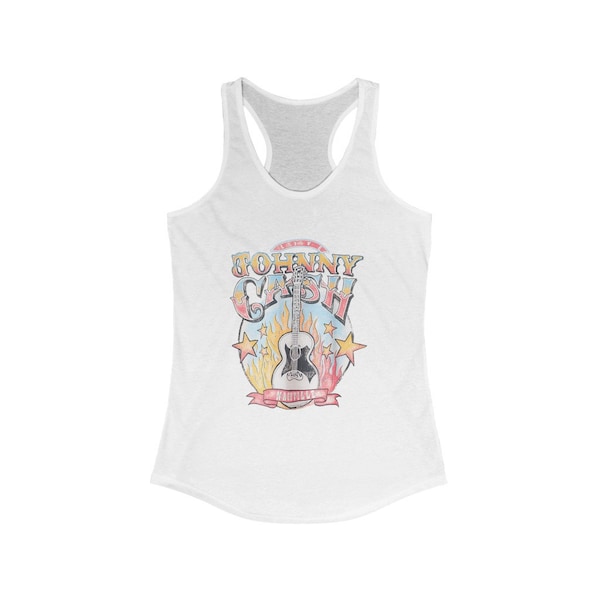 Johnny Cash Tank Top, Country Music Fans, Nashville, Vintage Vibe, Classic Country, Daydreamer, Women's Ideal Racerback Tank