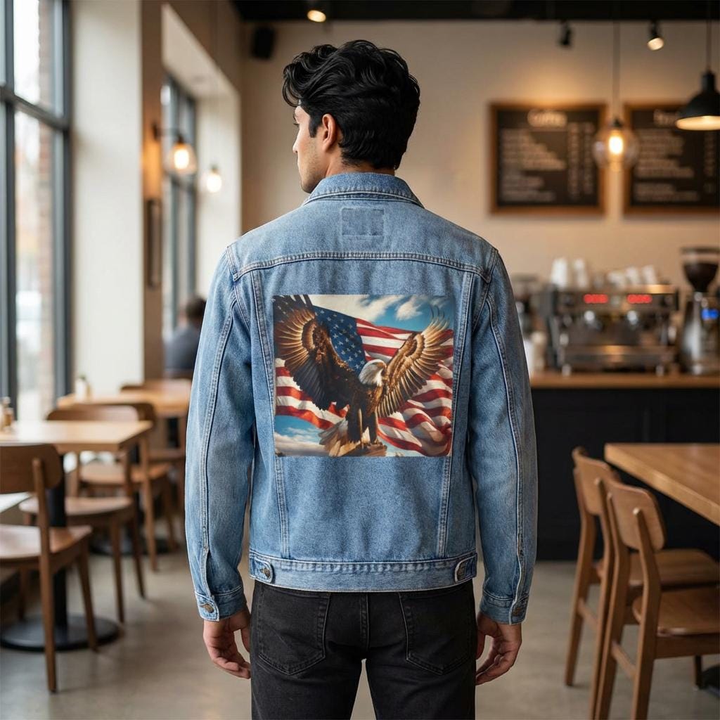 Eagle Denim Jacket - Etsy