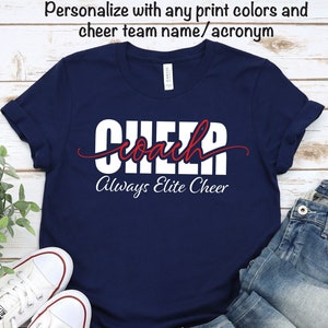 Cheer Coach Shirt, Custom Cheer Team Shirts, Personalized Cheerleading Shirt, Cheer Shirts, Custom Cheer Shirts, Cheerleader Shirts