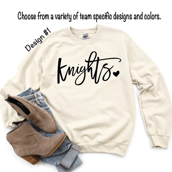 Gameday Shirt, Knights Fan Shirt, Custom Crewneck, Knights Mascot, Mascot Team Shirt, Knights Football Shirt, Friday Night Lights