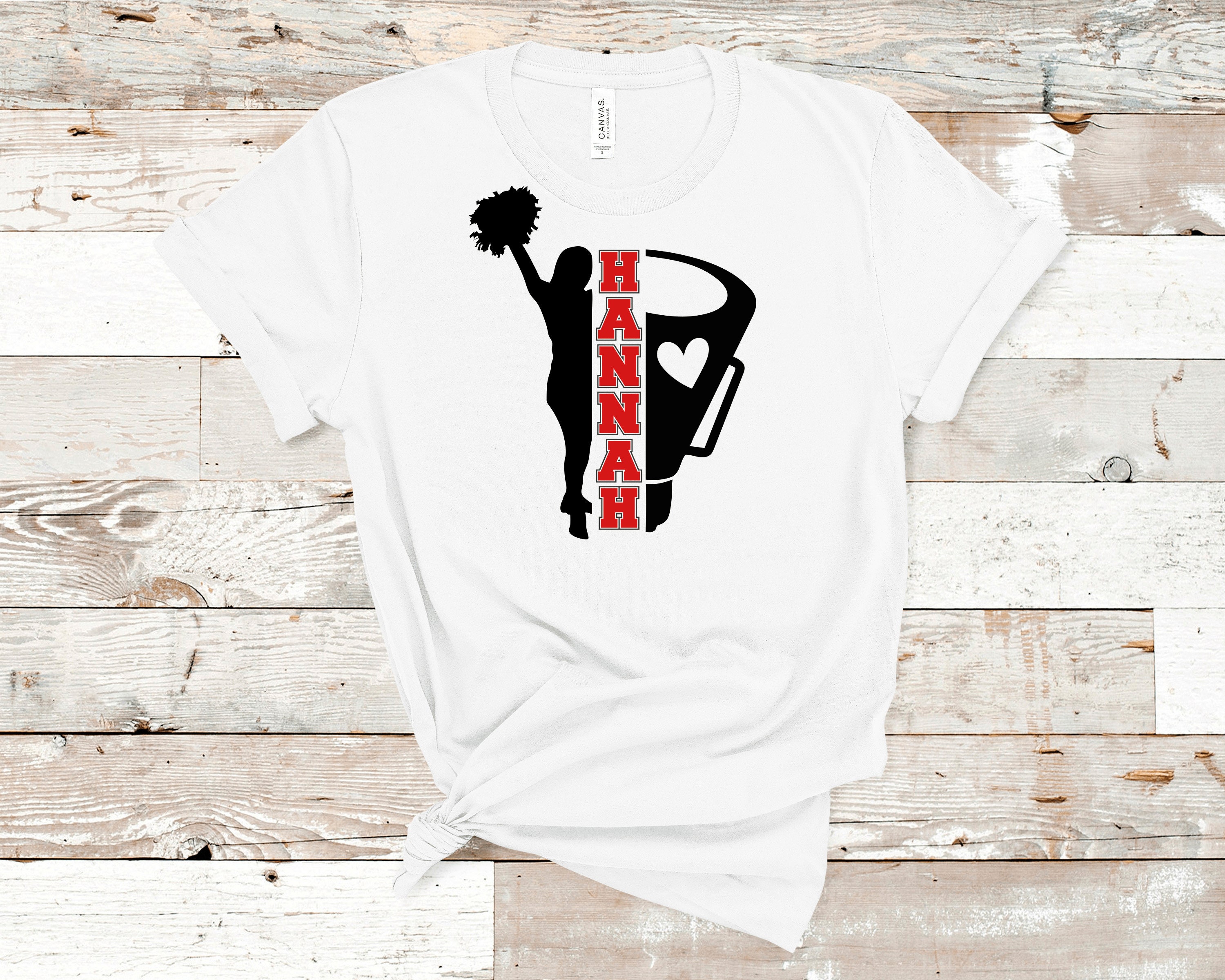 Cheerleader Megaphone Shirt Personalized Cheerleading Shirt Etsy