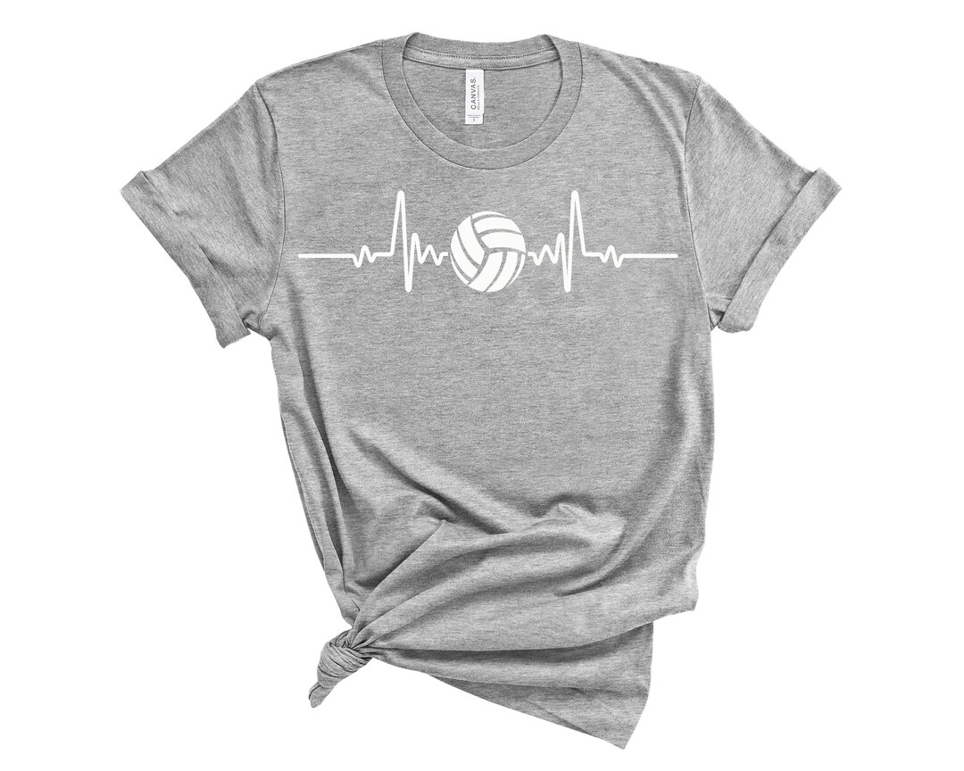 Volleyball Heartbeat Heartbeat Volleyball Volleyball Shirt Etsy France