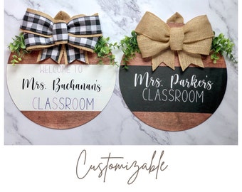 Teacher Classroom Door Sign | Teacher Gift | Teacher Welcome Sign | Classroom Decor | New Teacher | End of Year Teacher | Christmas Gift