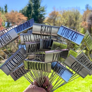 Stainless Steel Metal Garden Plant Labels | Plant Markers | Plant Stakes | Plant Lover | Garden Tags | Plant Mom Gift | Mother's Day