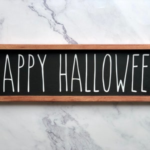 Happy Halloween Rae Dunn Porch Door Sign | Halloween Decor | Fall Decor | Door Sign | Hallowen Porch Sign | Fall Rustic Farmhouse Sign