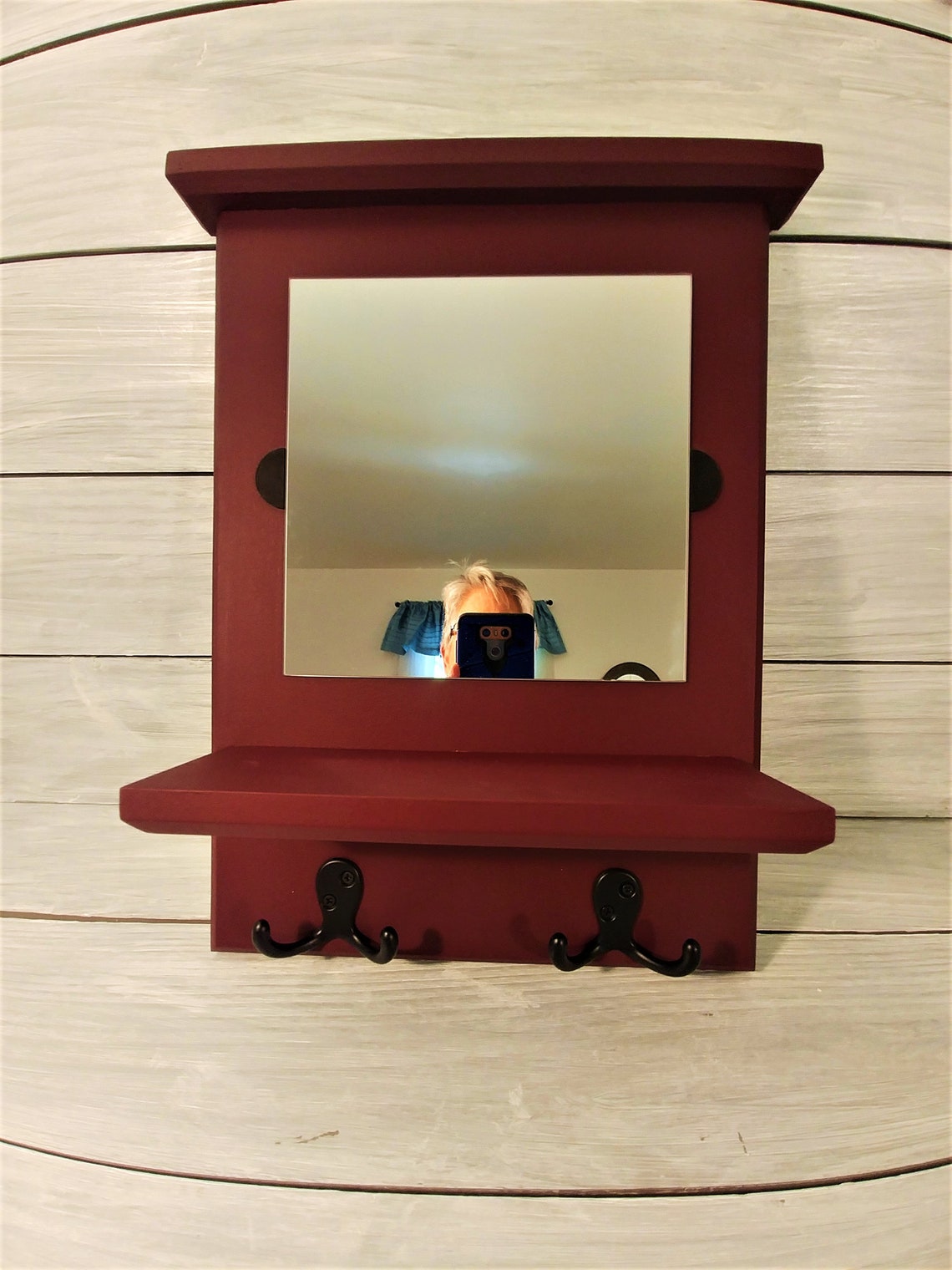 Wall Mirror Mirror with Shelf Key Holder Mirror Key Rack Etsy