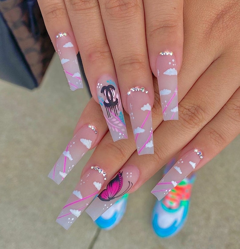 Press On Acrylic Nails | Etsy