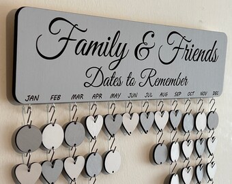 Family Birthday Celebration extra spare heart circle tags with rings any colours available