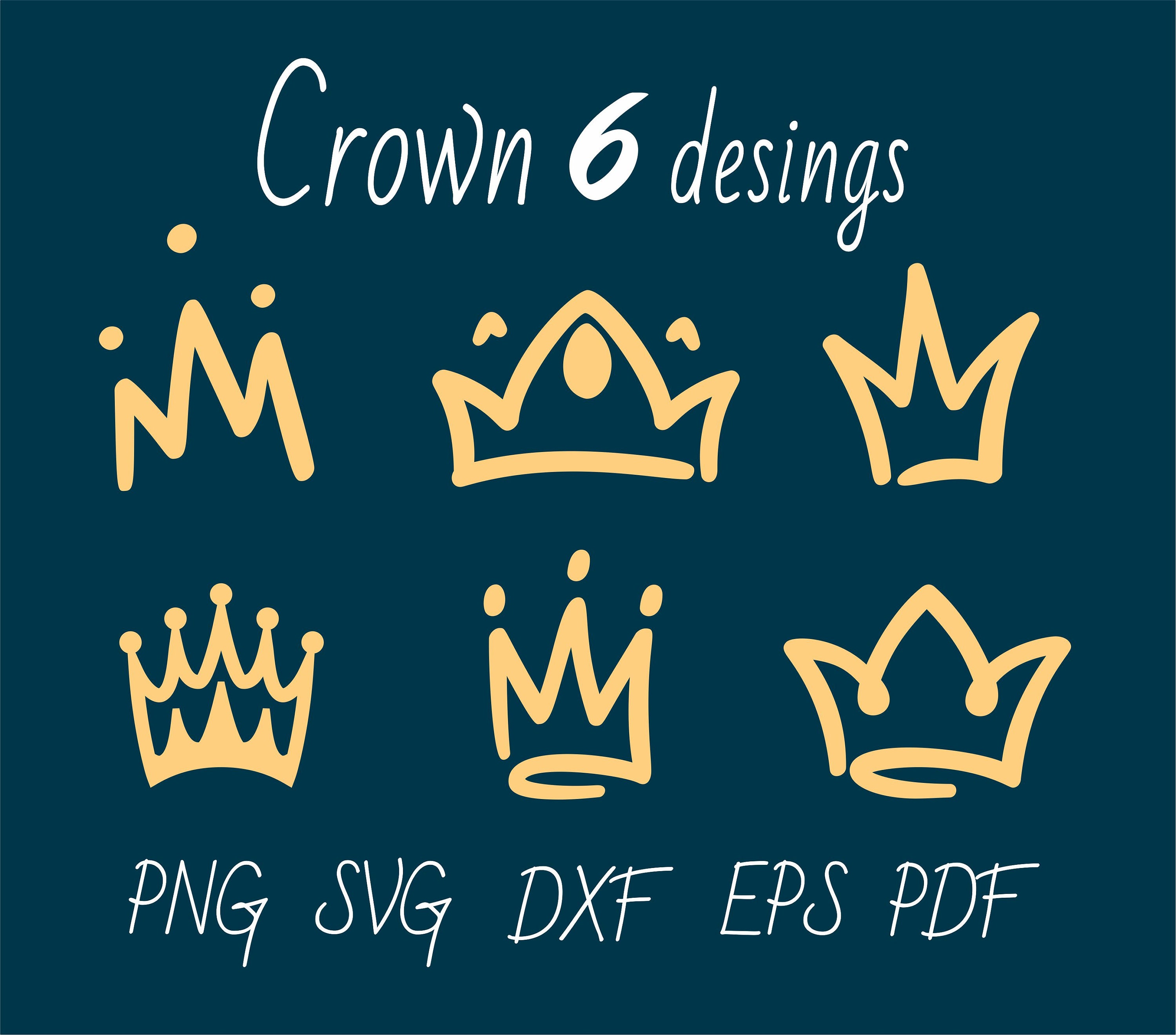 Sketch crowns. Hand drawn king, queen crown and princess tiara