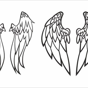 Wings Svg Wings Outline SVG Bundle Wings Angel Wings - Etsy