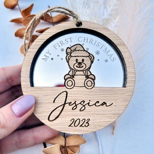 Personalised Baby My First Christmas Christmas Tree Decoration Xmas gift 2023 1st Christmas Bauble New Baby Boy, Girl