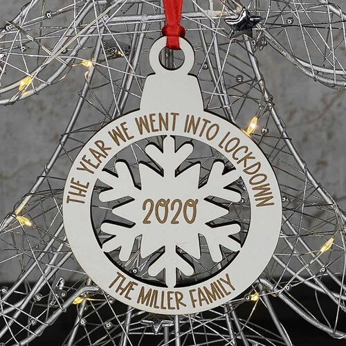 Personalised 2020 Rainbow Lockdown Christmas Bauble Christmas Etsy UK