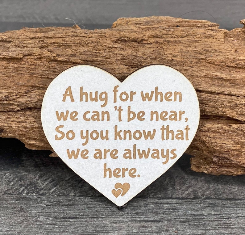 Personalised Engraved White Wood Little Pocket Hug Quote Etsy UK