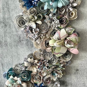 Book Art, Sculpture, Paper Map flowers, any state, Housewarming gift, relocation gift
