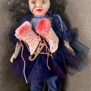 OOAK Creepy Horror Doll  14” Ice Princess Halloween Dead Doll