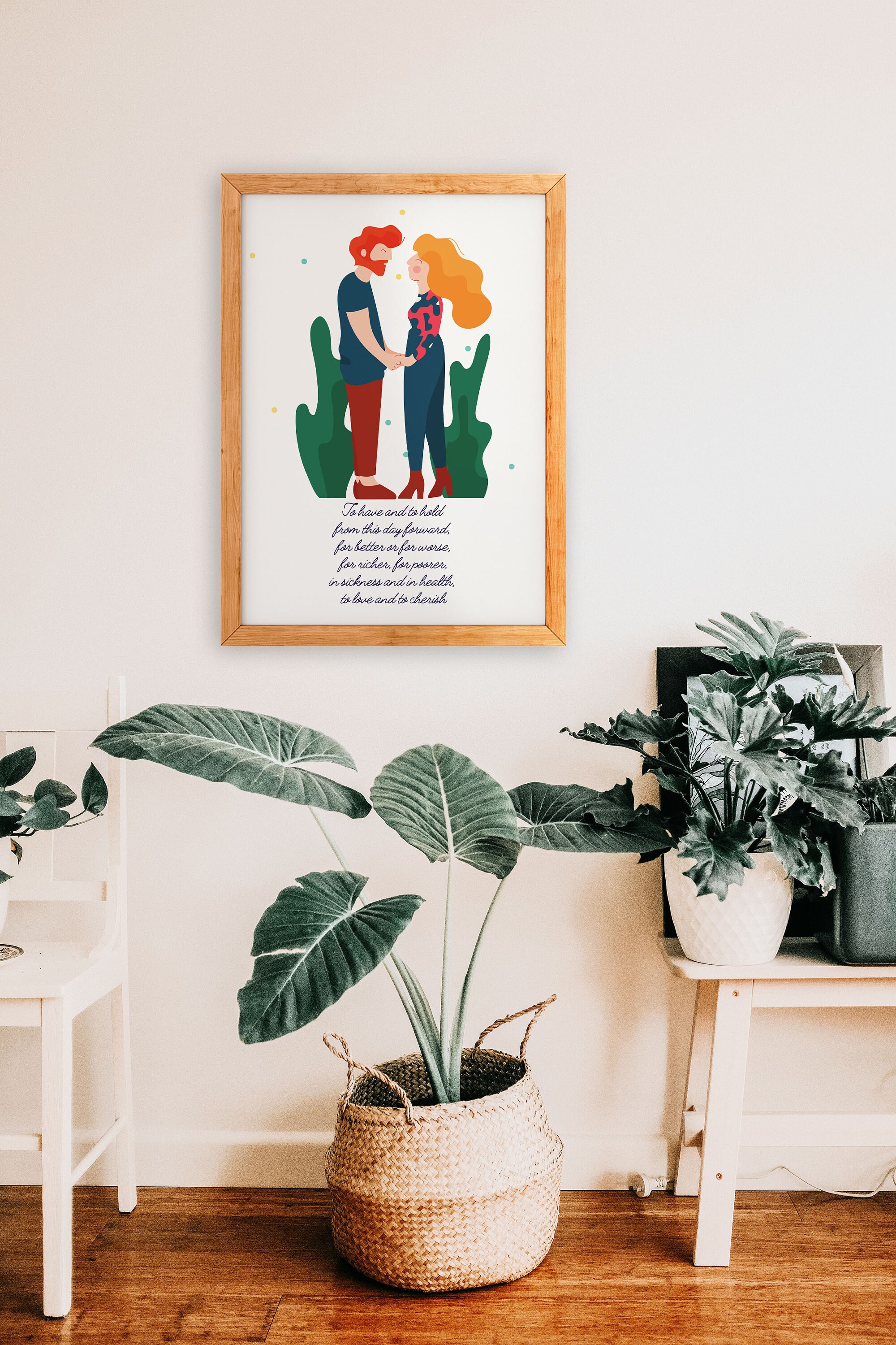 Couples Wall Art Marriage Vows Wall Decor Home Decor Etsy