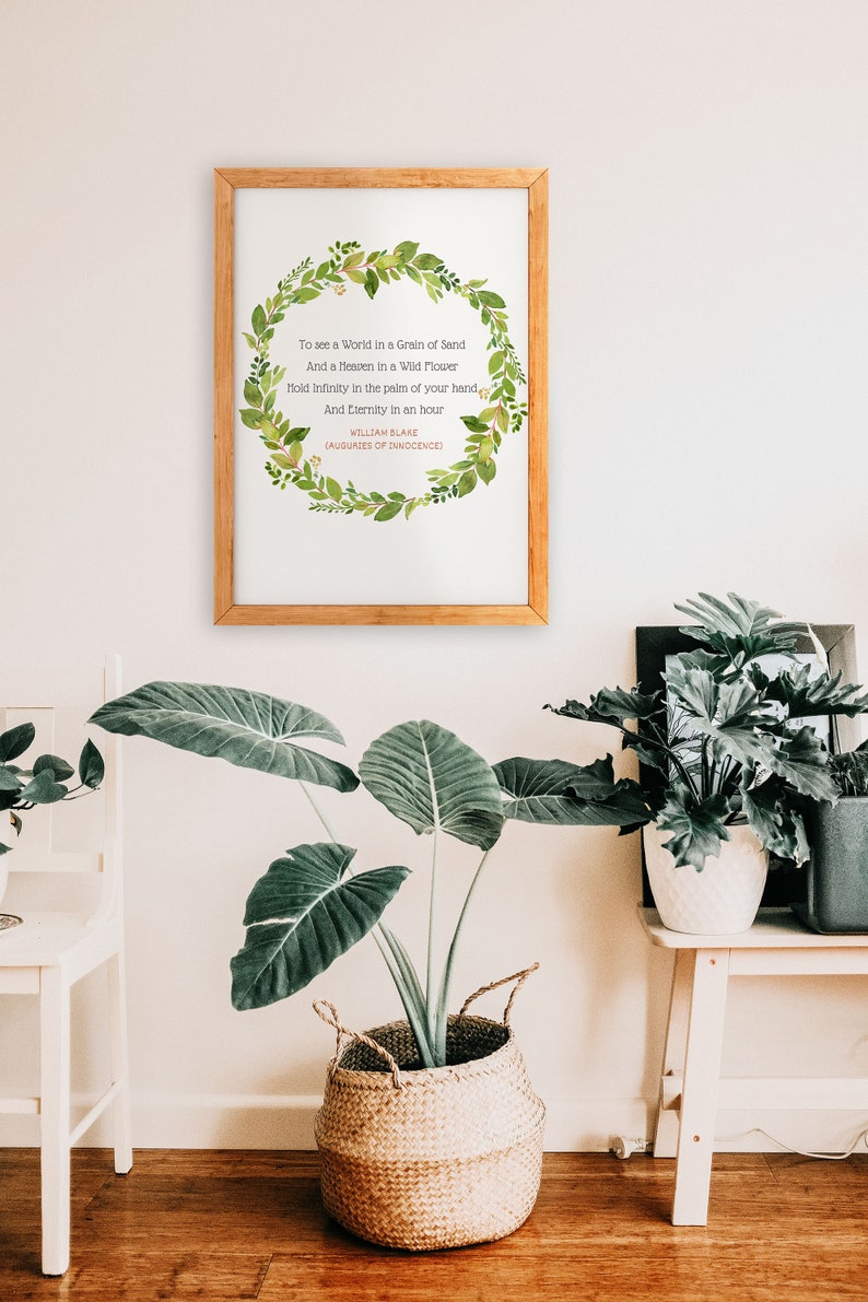 William Blake Poetry Printable Auguries Of Innocence Etsy