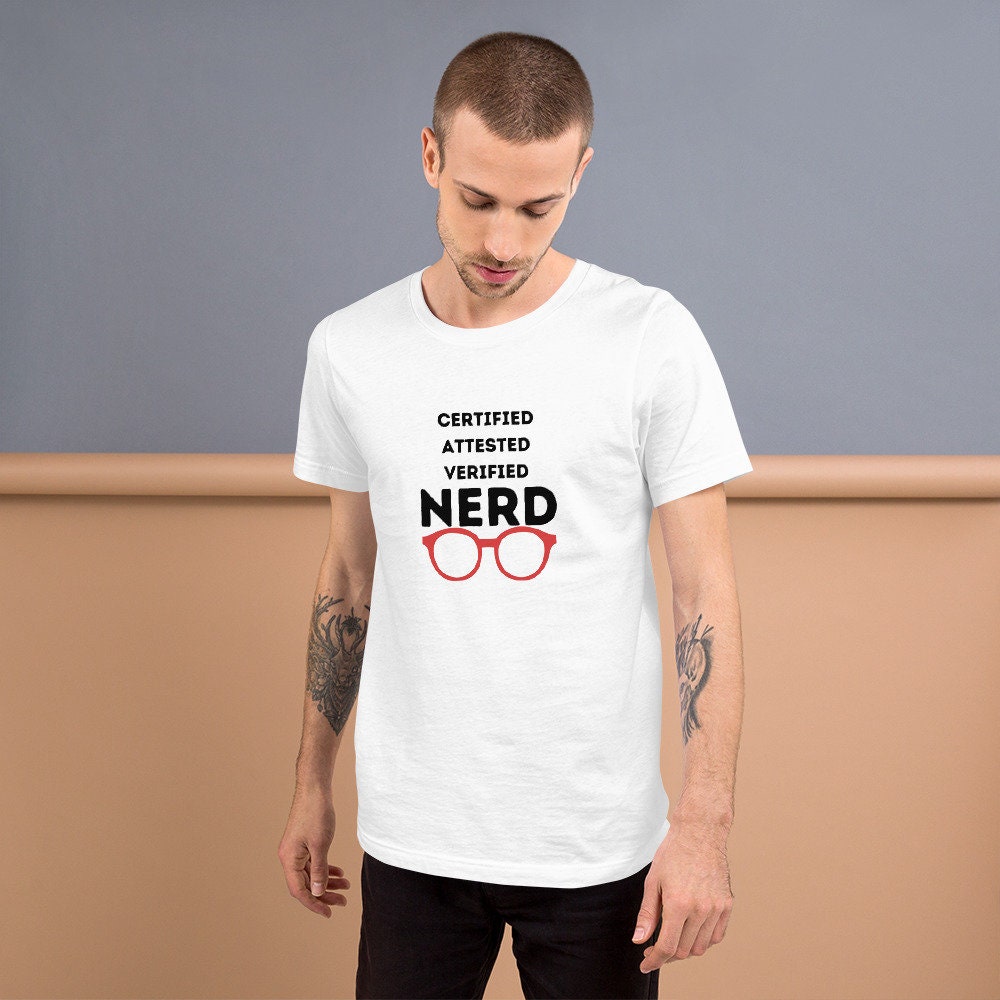 Nerd Tshirt Unisex Funny Nerdy White Tshirt Premium Etsy