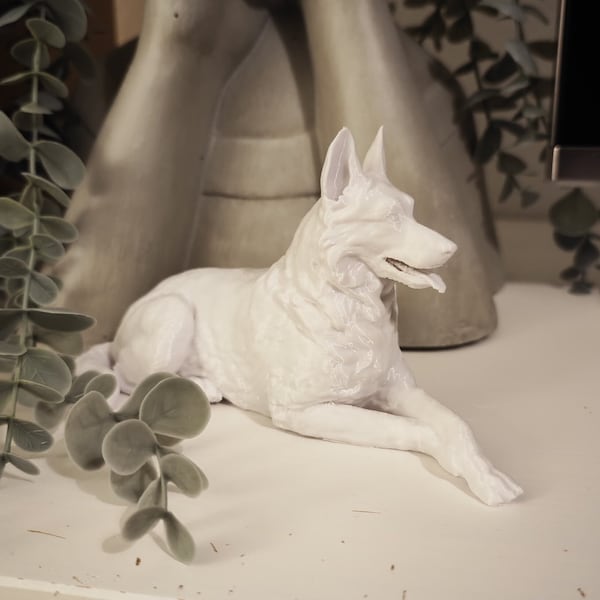 German Shepherd Dog Figurine Statue