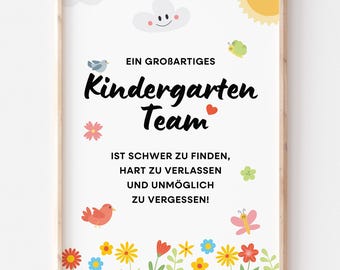 Daycare Team Farewell Poster – Thank You Gift for Teachers
