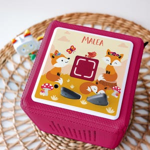 Toniebox Schutzfolie mit Name personalisiert , Fuchs, Schutzfolie Toniebox, Aufkleber, Schutzfolie Toniebox, Fuchs