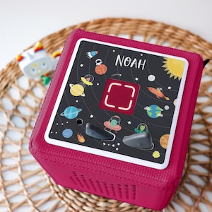 Toniebox Schutzfolie mit Name personalisiert , Weltraum, Schutzfolie Toniebox, Aufkleber, Schutzfolie Toniebox, Weltraum