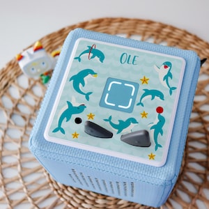 Toniebox Schutzfolie mit Name personalisiert , Delfin, Schutzfolie Toniebox, Aufkleber, Schutzfolie Toniebox, Delphin