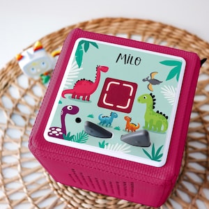 Toniebox Schutzfolie mit Name personalisiert , Dino, Schutzfolie Toniebox, Aufkleber, Schutzfolie Toniebox, Dino